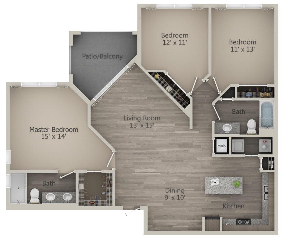 2D Floor Plan for Soluna